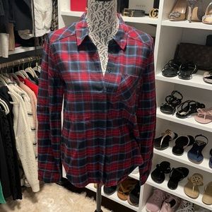 Paige Red plaid button up
